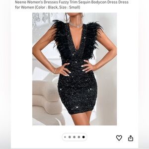 Elegant Black Sequin Dress